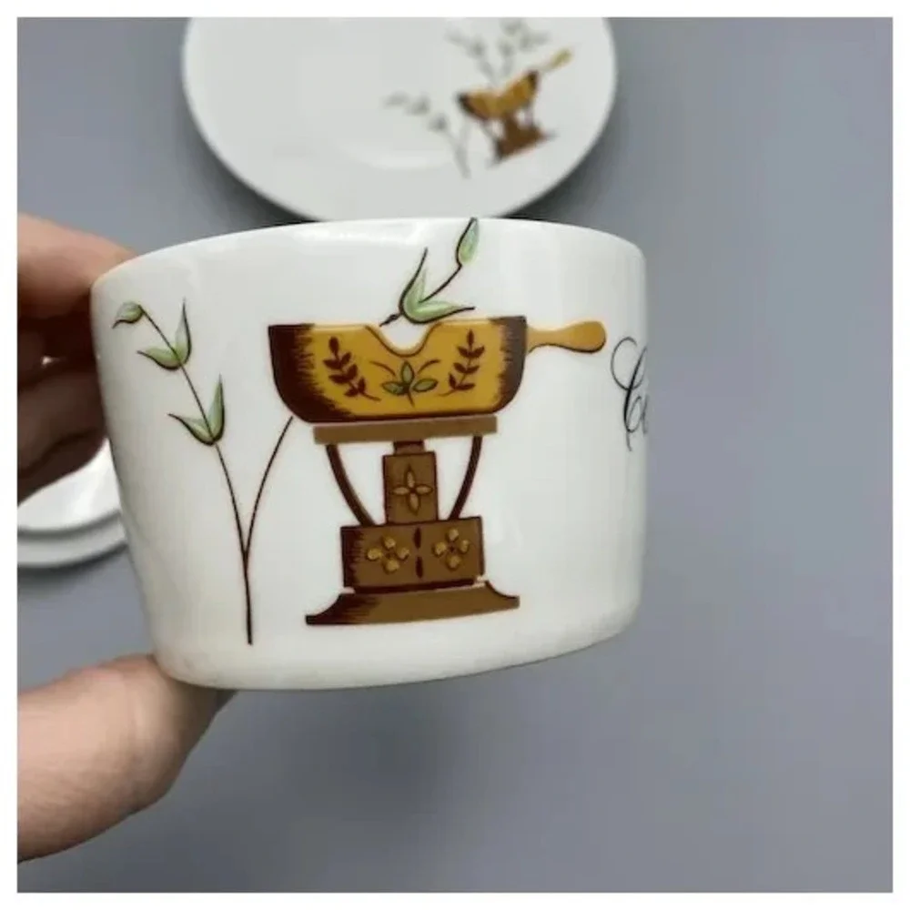 Vintage Limoges‎ France Jam Pot with Lid and Saucer Confitures
